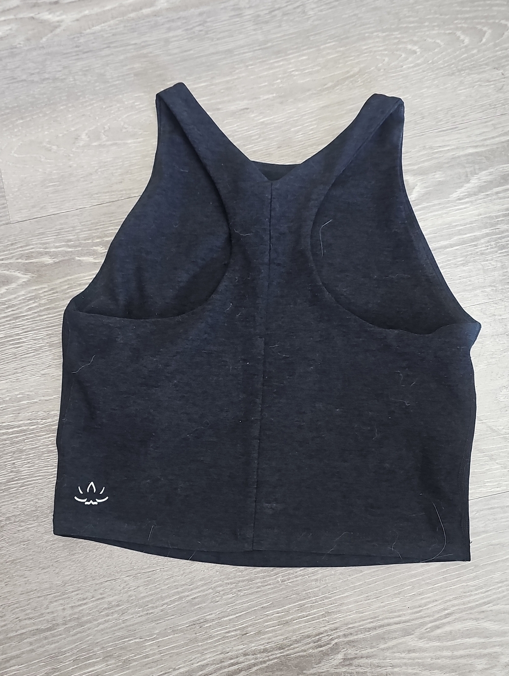Beyond Ypga Spacedye Raceback Crop Black Size Small - Picture 2 of 3
